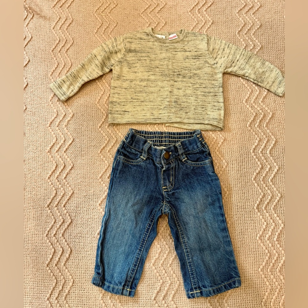 Baby girl bundle-Zara sweater and Gymboree jeans